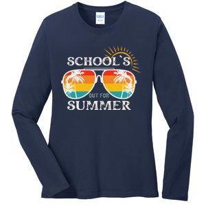 Last Day Of School Teacher Schools Out For Summer Ladies Long Sleeve Shirt