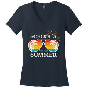 Last Day Of School Teacher Schools Out For Summer Women's V-Neck T-Shirt