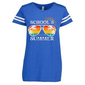 Last Day Of School Teacher Schools Out For Summer Enza Ladies Jersey Football T-Shirt