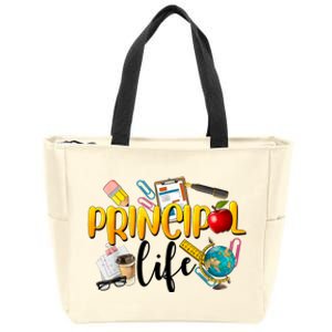 Last Day Of School Principal Life End Of Year Summer Vibes Zip Tote Bag