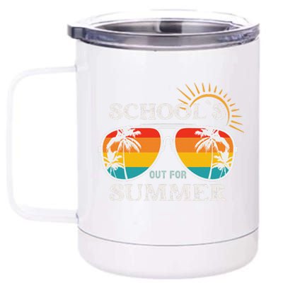 Last Day Of School Teacher Schools Out For Summer 12 oz Stainless Steel Tumbler Cup