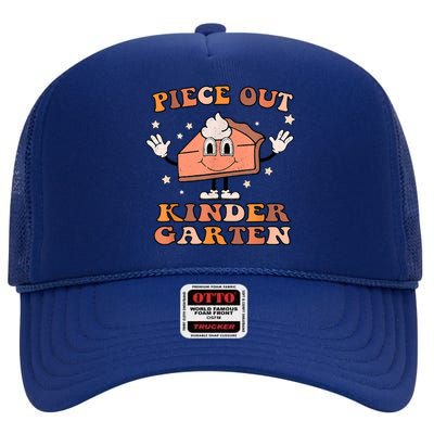 Last Day Of School Kindergarten Retro Peace Out High Crown Mesh Back Trucker Hat