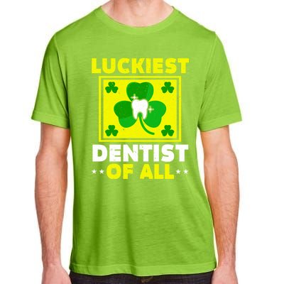 Luckiest Dentist Of All Dentistry St Patrick's Day Gift Adult ChromaSoft Performance T-Shirt