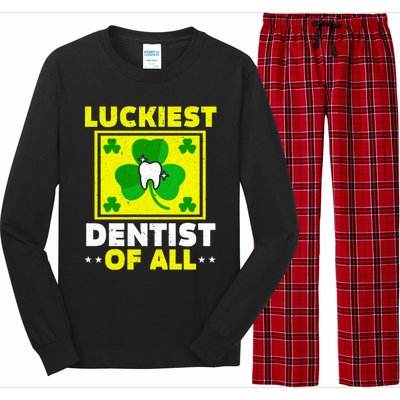 Luckiest Dentist Of All Dentistry St Patrick's Day Gift Long Sleeve Pajama Set