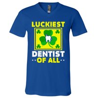 Luckiest Dentist Of All Dentistry St Patrick's Day Gift V-Neck T-Shirt