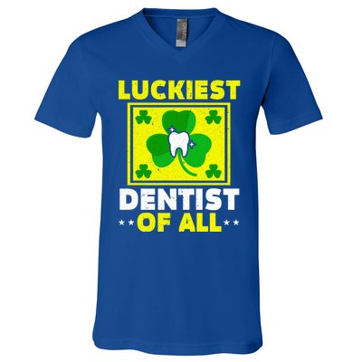 Luckiest Dentist Of All Dentistry St Patrick's Day Gift V-Neck T-Shirt