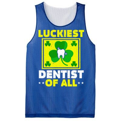 Luckiest Dentist Of All Dentistry St Patrick's Day Gift Mesh Reversible Basketball Jersey Tank