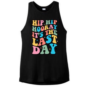 Last Day Of School Hello Summer Teacher Shirts For Women Ladies PosiCharge Tri-Blend Wicking Tank