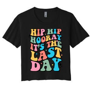 Last Day Of School Hello Summer Teacher Shirts For Women Women's Crop Top Tee