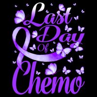 Last Day Of Chemo Fibromyalgia Awareness Butterfly Gift Flat Bill Trucker Hat