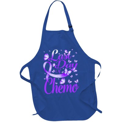 Last Day Of Chemo Fibromyalgia Awareness Butterfly Gift Apron