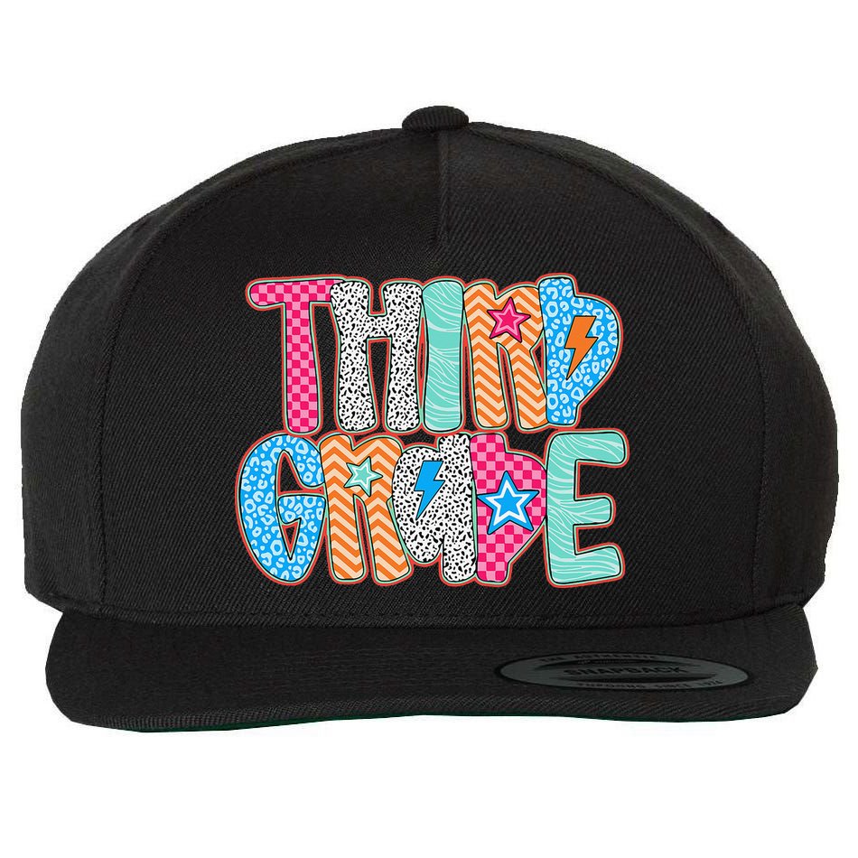 Last Day Of School Third Grade Graduation Teacher Student Wool Snapback Cap
