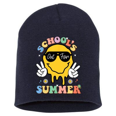 Last Day Of School Schools Out For Summer Teacher Short Acrylic Beanie