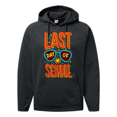 Last Day Of School Hello Summer Funny Tee For Women Performance Fleece Hoodie