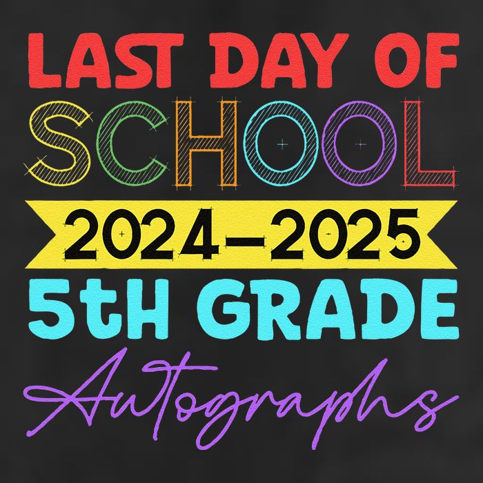 Last Days Of School 20242025 5th Grade Autographs Adult Drive Performance Visor