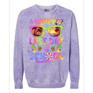 Last Day Of School Schools Out For Summer Teacher  Wo Colorblast Crewneck Sweatshirt