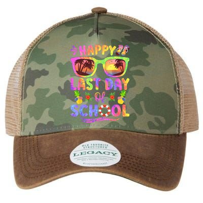Last Day Of School Schools Out For Summer Teacher  Wo Legacy Tie Dye Trucker Hat