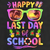 Last Day Of School Schools Out For Summer Teacher  Wo Adult Drive Performance Visor