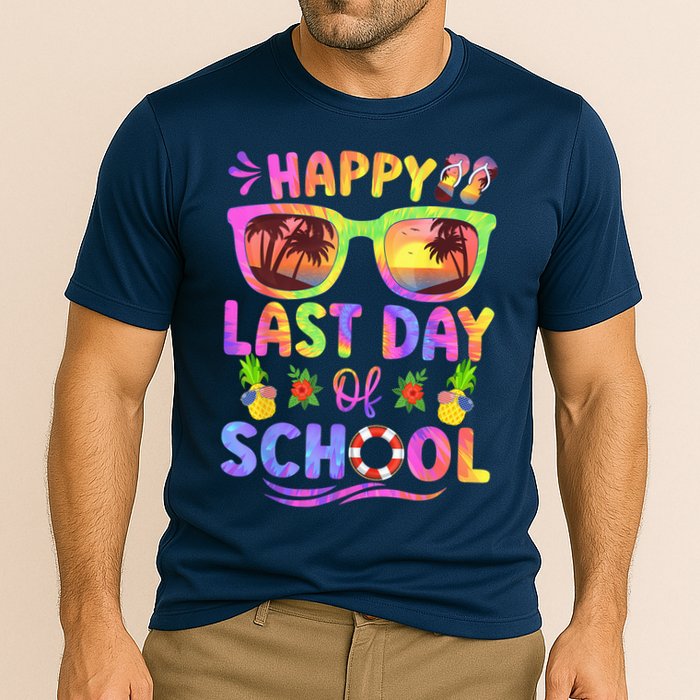 Last Day Of School Schools Out For Summer Teacher  Wo Cooling Performance Crew T-Shirt