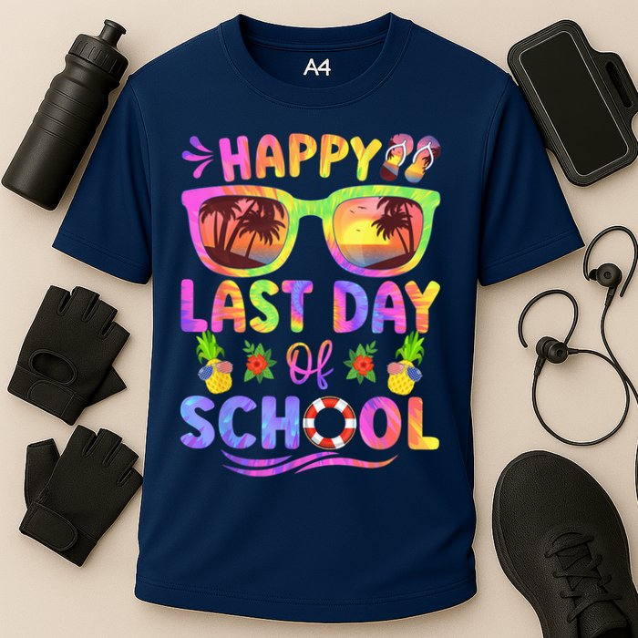 Last Day Of School Schools Out For Summer Teacher  Wo Cooling Performance Crew T-Shirt