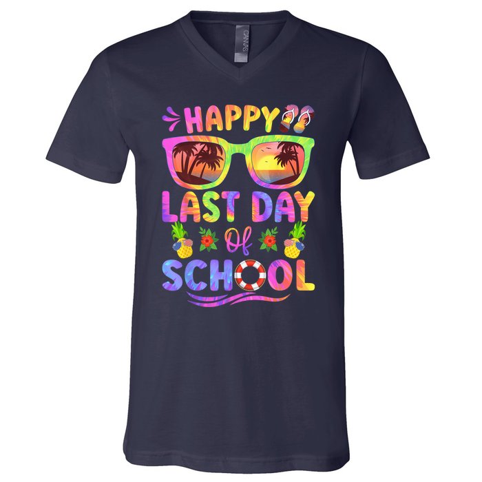 Last Day Of School Schools Out For Summer Teacher  Wo V-Neck T-Shirt