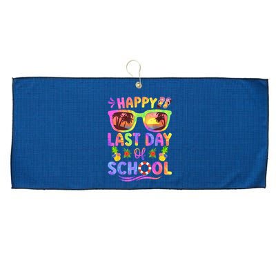 Last Day Of School Schools Out For Summer Teacher  Wo Large Microfiber Waffle Golf Towel