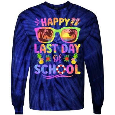Last Day Of School Schools Out For Summer Teacher  Wo Tie-Dye Long Sleeve Shirt