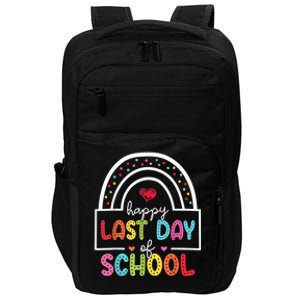 Last Day Of School Teachers Student Graduation Rainbow Impact Tech Backpack