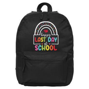 Last Day Of School Teachers Student Graduation Rainbow 16 in Basic Backpack