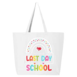 Last Day Of School Teachers Student Graduation Rainbow 25L Jumbo Tote