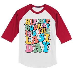 Last Day of School Hello Summer Teacher Kids Colorblock Raglan Jersey