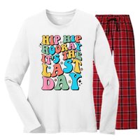 Last Day of School Hello Summer Teacher Women's Long Sleeve Flannel Pajama Set 