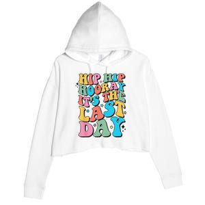 Last Day of School Hello Summer Teacher Crop Fleece Hoodie