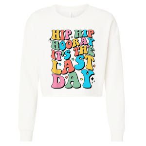 Last Day of School Hello Summer Teacher Cropped Pullover Crew