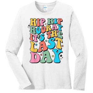 Last Day of School Hello Summer Teacher Ladies Long Sleeve Shirt