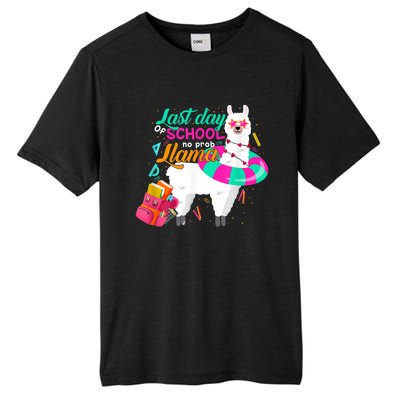 Last Day Of School Teachers Summer With No Prob Llama Tall Fusion ChromaSoft Performance T-Shirt