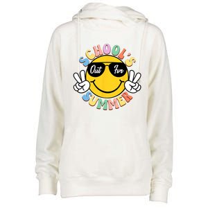 Last Day Of School Graduation Groovy Schools Out For Summer Womens Funnel Neck Pullover Hood