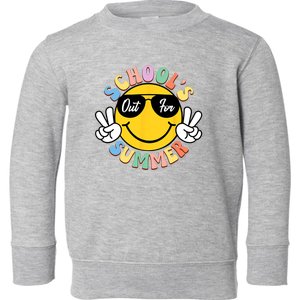 Last Day Of School Graduation Groovy Schools Out For Summer Toddler Sweatshirt