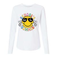 Last Day Of School Graduation Groovy Schools Out For Summer Womens Cotton Relaxed Long Sleeve T-Shirt