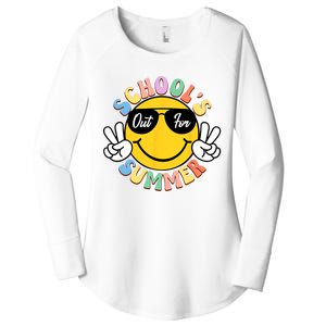 Last Day Of School Graduation Groovy Schools Out For Summer Women's Perfect Tri Tunic Long Sleeve Shirt