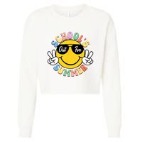 Last Day Of School Graduation Groovy Schools Out For Summer Cropped Pullover Crew