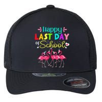 Last Day Of School Flamingo Kindergarten funny Teacher Flexfit Unipanel Trucker Cap