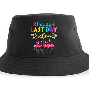 Last Day Of School Flamingo Kindergarten funny Teacher Sustainable Bucket Hat