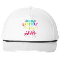 Last Day Of School Flamingo Kindergarten funny Teacher Snapback Five-Panel Rope Hat