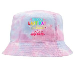 Last Day Of School Flamingo Kindergarten funny Teacher Tie-Dyed Bucket Hat