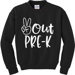 Last Day of School Peace Out PreSchool funny Pre-K Teacher Kids Sweatshirt