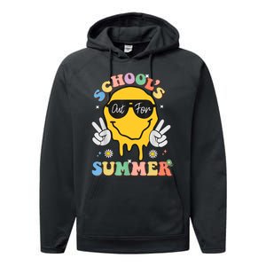 Last Day Of School Schools Out For Summer Teacher Performance Fleece Hoodie