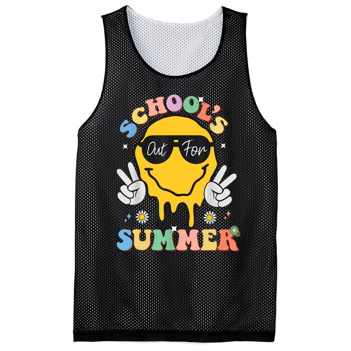 Last Day Of School Schools Out For Summer Teacher Mesh Reversible Basketball Jersey Tank