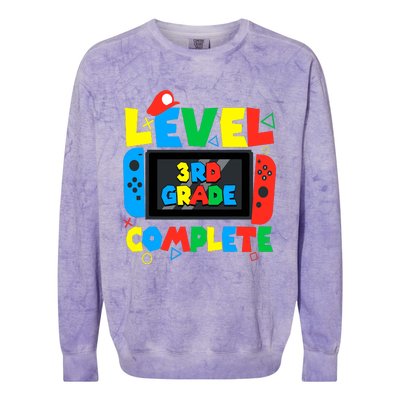 Last Day Of 3rd Grade Boy Graduation Gift End Of School Year Colorblast Crewneck Sweatshirt