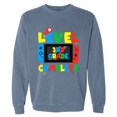 Last Day Of 3rd Grade Boy Graduation Gift End Of School Year Garment-Dyed Sweatshirt